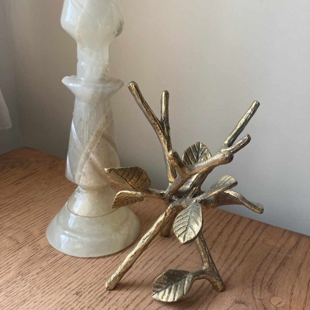 Vintage Brass Branches and Leaves Sculpture